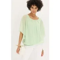 bonprix Chiffonbluse Oversize-Passform, für festliche Anlässe, mit elastischem Bund