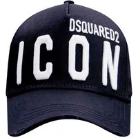 Dsquared2 Baseball Cap Basebalkappe Icon DSQ2 Logo Cap Kappe Mütze Mailand ansässiges Label mit leicht zerfetzt für einen Vintage-Look