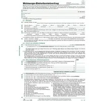 RNK Verlag Formularblock Wohnungs-Einheitsmietvertrag 4 Seiten gefalzt auf A4 + Wohnungsgeberbe