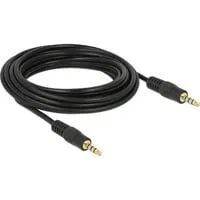Audiokabel Klinke 3,5mm 4Pin > 3,5mm Stecker 4Pin schwarz, 5 Meter