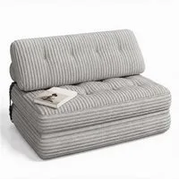 Blishom 1,5-Sitzer 2-in-1 Schlafsofa aus Cord, faltbar, 180 x 130 cm, Klappmatratzen eignen sich für kleine Wohnungen und Schlafzimmer