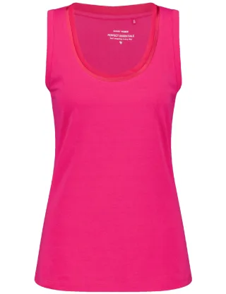 GERRY WEBER Collection - Basic Top mit Chiffonblende pink - Gr. - 36