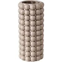 BOLTZE Tischvase Morten Steingut beige 25 cm rund, moderne Blumenvase