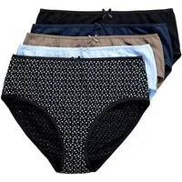 Ulla Popken Midislip Midislips 5er-Pack Muster/einfarbig