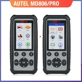 [EU Direct] Autel MaxiDiag MD806 Full System Diagnoses OBD2 Car Automotive Scanner Tool 4 Systems Diagnosis 7 Most Speci