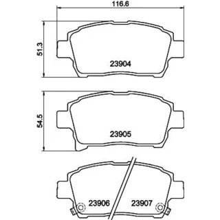 Hella Bremsbel?ge vorne Toyota Allion Mr2 Prius