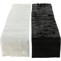 BOLTZE Tischläufer Felly Tischläufer sortiert schwarz/weiss 120cm (1 Stück)