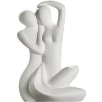 GILDE Dekoobjekt Dekofigur Paar Geborgenheit 30364 Keramik cremeweiß 36 cm Skulptur, Geschenk