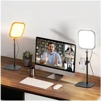 Neewer Videoleuchte L220 2er Pack 10,8" Videolicht für Videokonferenz, 15W Bi Color, mit Handyhalterungen, Edge Lit Vollbild Fotolicht für Laptop Webcam