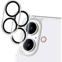 Nalia Schutzfolie Apple iPhone 16, Kameraschutz Set / 2x Schutzglas mit Zubehör / Klarer 9H Linsen Schutz