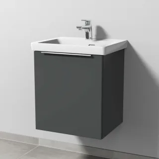 Sanipa 3way Waschtischunterbau zu Villeroy & Boch Subway 3.0 Waschtisch mit 1 Tür, Anthrazit-Matt UM84422