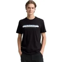 TOM TAILOR Denim Rundhalsshirt mit Logofrontprint