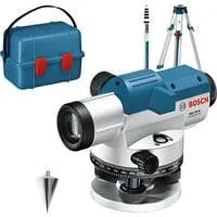 Optisches Nivelliergerät GOL 20 G Professional, mit Baustativ + Messstab blau, Koffer, Maßeinheit 400 Gon