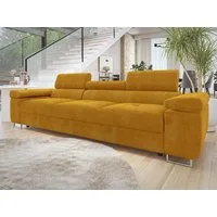MIRJAN24 Sofa Torezio 3, Einstellbare Kopfstützen, 263x102x70-90 cm