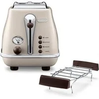 De'Longhi Toaster Incona Vintage »CTOV 2103.BG«, 2 kurze Schlitze, 900 W, im Retro Look, cremefarben