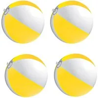 Macma Wasserball 4x Strandball / Wasserball / Farbe: gelb-weiß