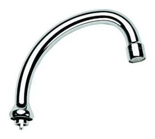 Grohe Rohrauslauf 13076 Ausladung 140mm schwenkbar m. Anschlag chrom, 13076000 13076000