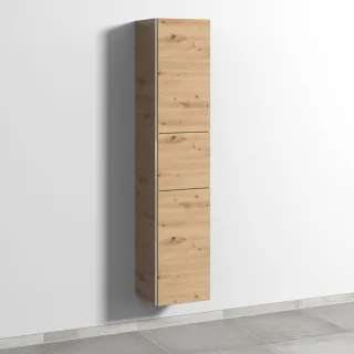 Sanipa 3way Hochschrank mit 2 Türen und 1 Auszug, Eiche Natural-Touch BR10385