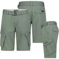 SUBLEVEL Cargoshorts Herren Cargo Shorts kurze Hose Bermuda Knielang Short Sommer + Gürtel