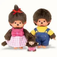 Monchhichi Plüschfigur Familien-Set Mutter, Vater & Kind 20 cm Monchhichi Puppe