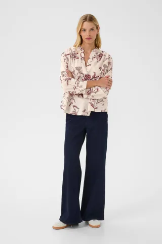 Kurzarm-Bluse NatalePW Oversize fit bordo