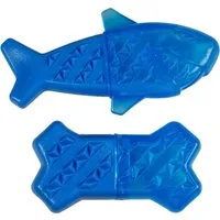 DUVO+ Spielknochen Hundespielzeug Chilly erfrischendes Kauspielzeug Hai/Knochen