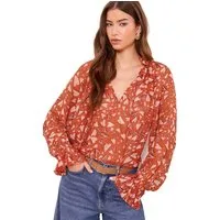 LIPSY Langarmbluse Lipsy Bluse, Bindedetail + Herzausschnitt, Regular (1-tlg)