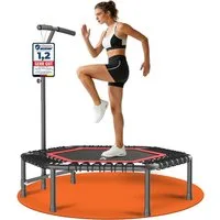 DH FitLife Fitnesstrampolin Pro, Ø 114 cm, stabile Festkonstruktion, leise, 150 kg Belastbarkeit