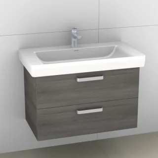Artiqua 415 Waschtischunterschrank für Pro S 813965 Graphit Struktur quer, 415-WU2L-L57-7098-401 415-WU2L-L57-7098-401