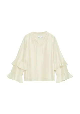 comma - Bluse creme - Gr. - 42