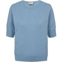 FREEQUENT Kurzarmpullover FQDODO-PU-DOTTIE-SS mit schöner Struktur