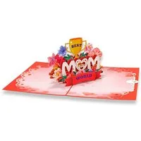 paperdora Muttertagskarte 3D Pop-Up-Karte „Mutter“ mit Umschlag und Wachssiegel - Grußkarte, Muttertag Geschenk
