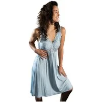 By Louise Nachthemd Damen Schlafshirt mit Spitze Negligee (1-tlg) edles Design