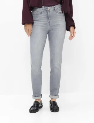 Raphaela by Brax Damen Five-Pocket-Hose Style LUCA GREY USING & BUFFIES, denim grau, Gr. 36K
