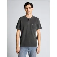 TOM TAILOR T-Shirt T-Shirt Henley T-Shirt mit Brusttasche