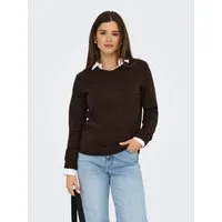 ONLY Rundhalspullover ONLRICA LIFE L/S PULLOVER KNT NOOS Materialmix, regular fit
