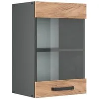 Vicco Glashängeschrank R-Line, Goldkraft Eiche/Anthrazit, 40 cm (1-St)
