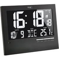 TFA Dostmann Funkwanduhr TFA 60.4508 Digitale Funkuhr mit automatischer Hintergrundbeleuchtung