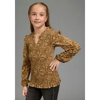 Bruno Banani Langarmshirt Viskose-Shirt im Allover-Design und Smoke-Effekt Allover-Shirt aus weicher Viskose, extra eng geschnitten
