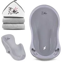 Babykajo Babybadewanne, (Set, 3-tlg), Baby Wanne, Wanneneinsatz, Kapuzenhandtuch
