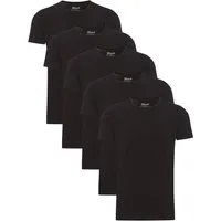 Yazubi T-Shirt Set Herren Basic Regular Fit 5er-Pack (Packung, 5-tlg., 5er-Pack) Baumwolle mit Stretch, Rundhals, Kurzarm, Unterziehshirt, weich