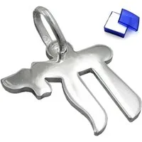 unbespielt Kettenanhänger Anhänger hebräisches Wort Chai Symbol für Leben 925 Silber, Silberschmuck für Damen und Herren