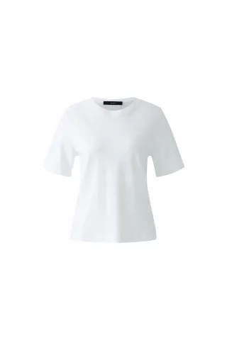 Oui - SVEHA T-Shirt reine Baumwolle optic white - Gr. - 40