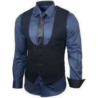 Baxboy Langarmhemd Baxboy Hemd/Weste/Krawatte Set Business Herrenanzug-Set HWKR B-101