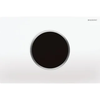 Geberit BetPl. Sigma10 zu WC-Strg. mit elektron. Sp-Ausl. weiß/mattchr/mattchr, 242782KL1 242782KL1