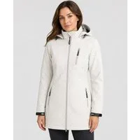 DEPROC Active Softshelljacke SHELBY LONG leichter Softshell Kurzmantel mit abnehmbarer Kapuze