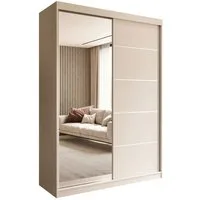 Lookway Kleiderschrank CAMARO II PLUS KASCHMIR Schwebetürenschrank mit Spiegel Breite: 150 cm