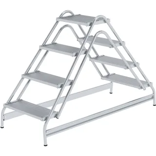 Munk Arbeitspodest beidseitig begehbar Aluminium geriffelt - 050061