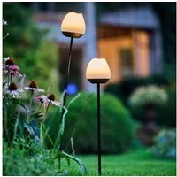 lumix LED Solarleuchte LUMIX Solar Flower Rosy, Farbwechsel, LED, Farbwechsel, Kaltweiß, Warmweiß, Solarlampe mit innenliegendem Solarpanel