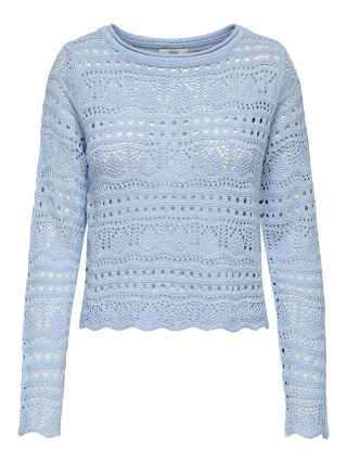 JDY - JDYSUN LAY L/S BOATNECK PULLOV. KNT NOOS Cashmere Blue - Gr. - L
